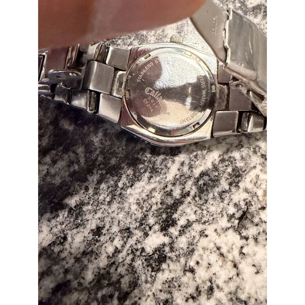 Callaway Women’s Golf Watch CY114 Silver Stainless Steel Bracelet Needs Battery